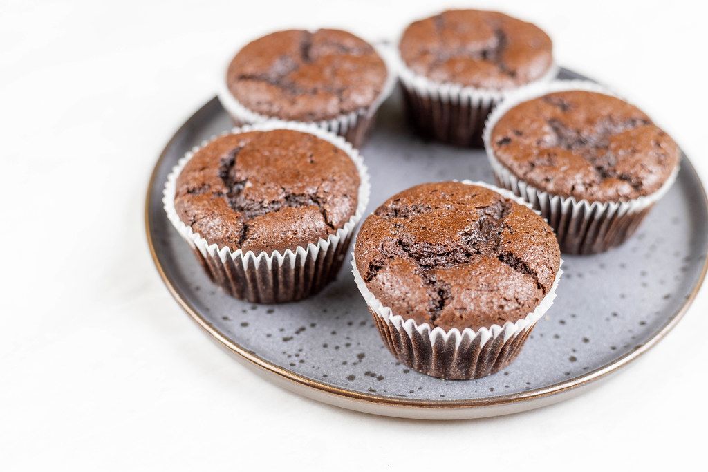 Chocolate Muffins served on the plate