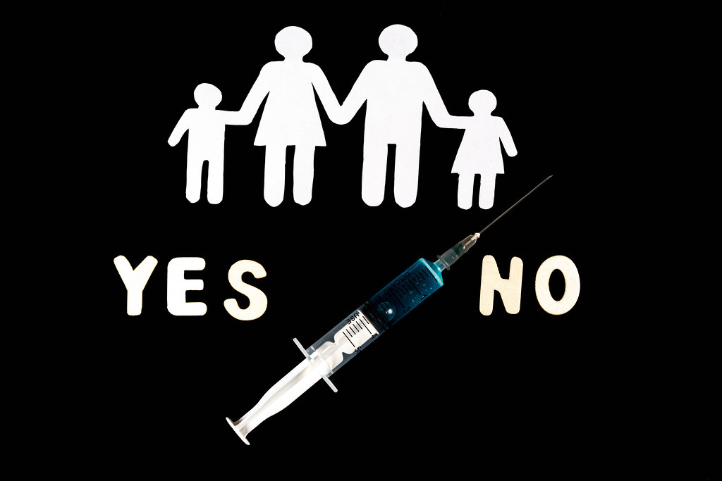 Choice concept yes or no for family vaccination