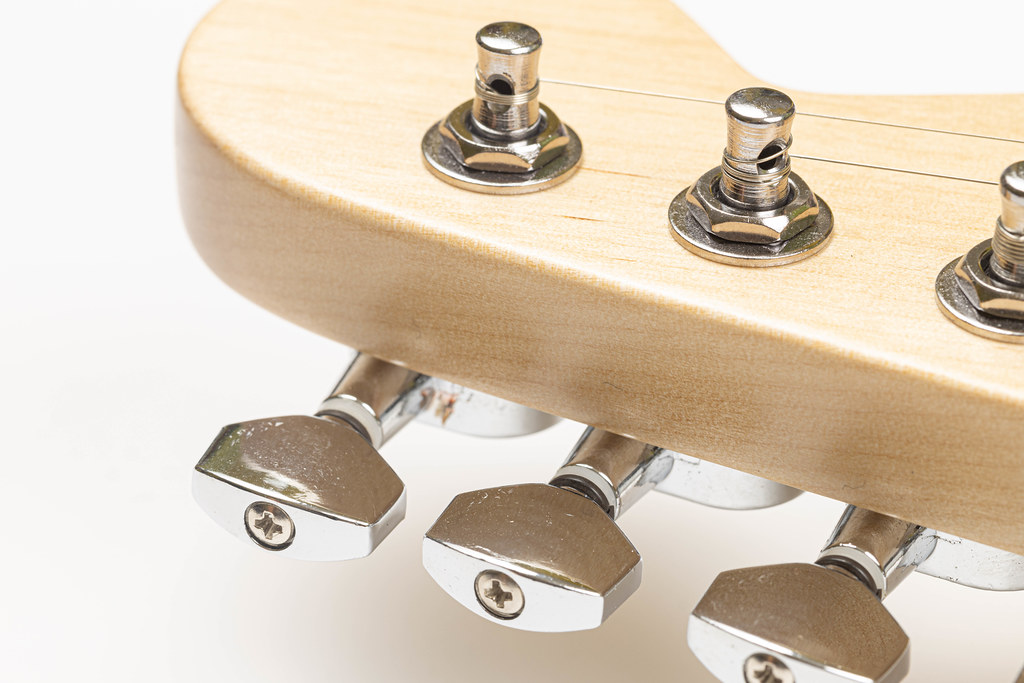 Electric Guitar Head with Tuning Pegs