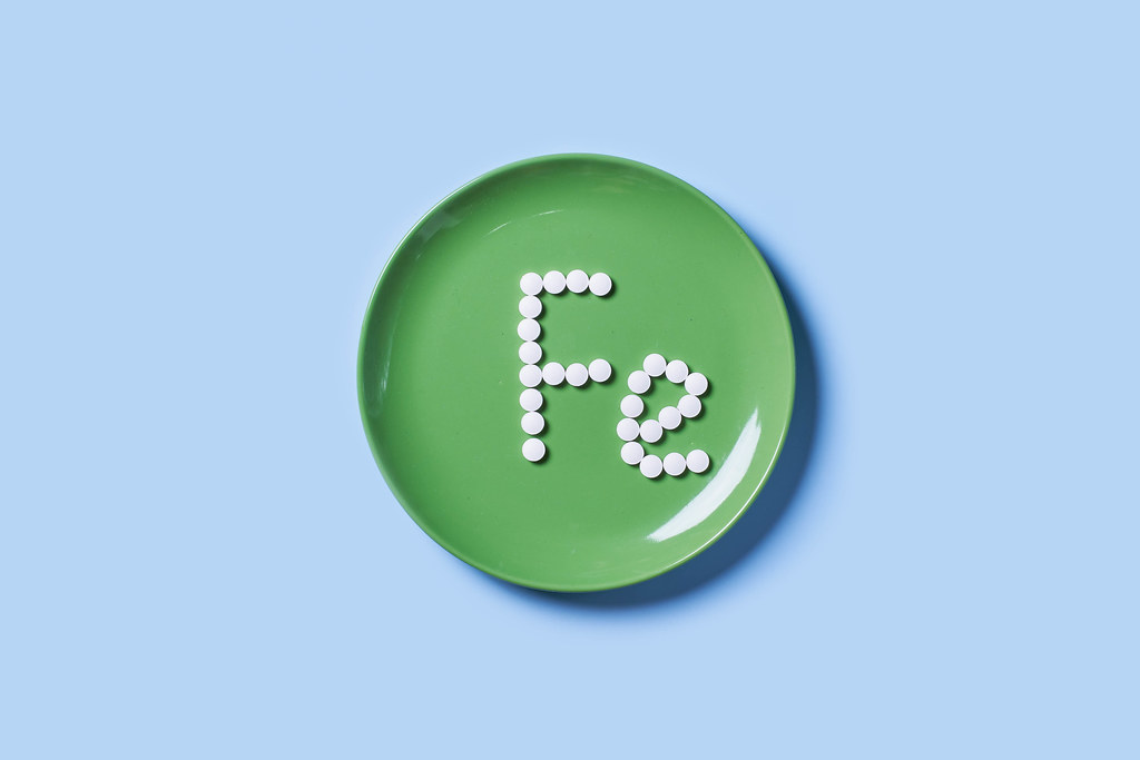 Fe Vitamin text on the plate