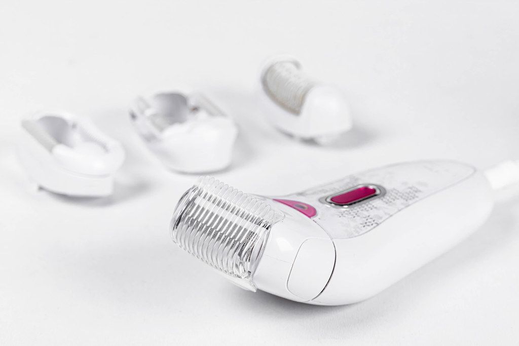 Female epilator with different removable attachments
