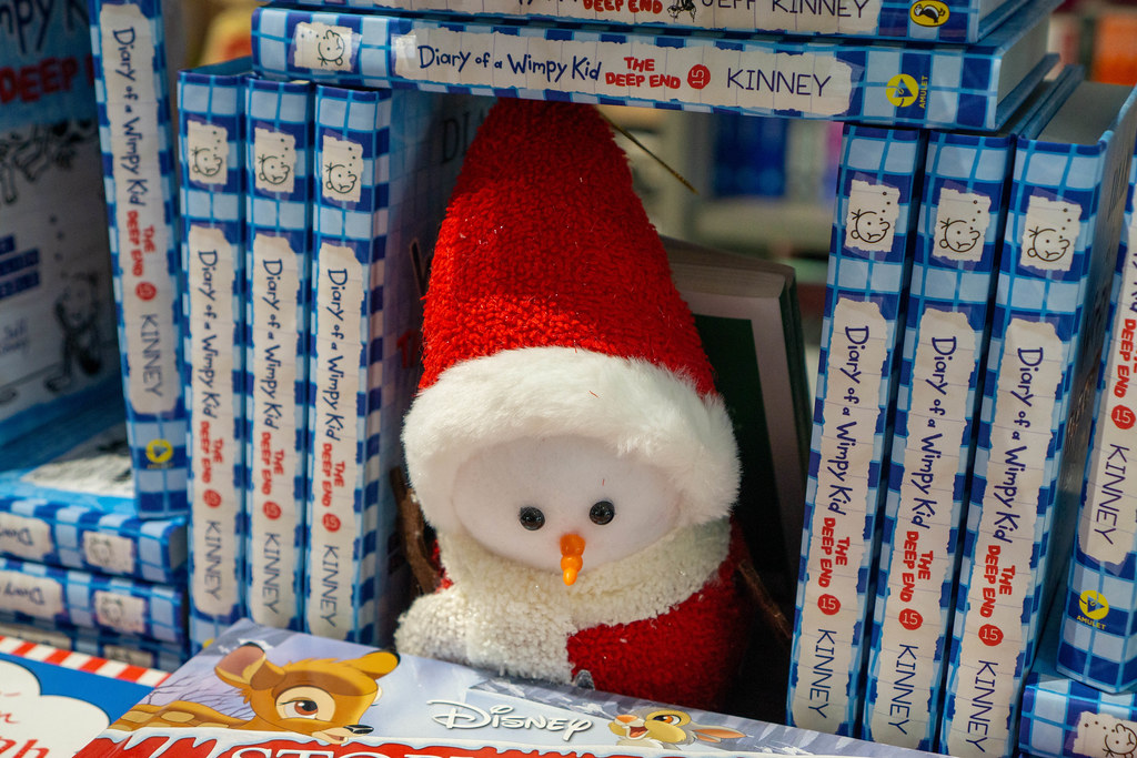 Festive Winter Stuffed Toy within Children Books Diary of a Wimpy Kid and a Disney Christmas Story