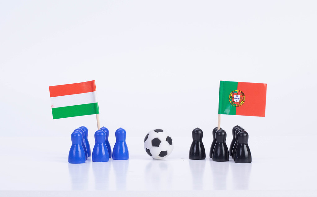 Football match Hungary Vs. Portugal