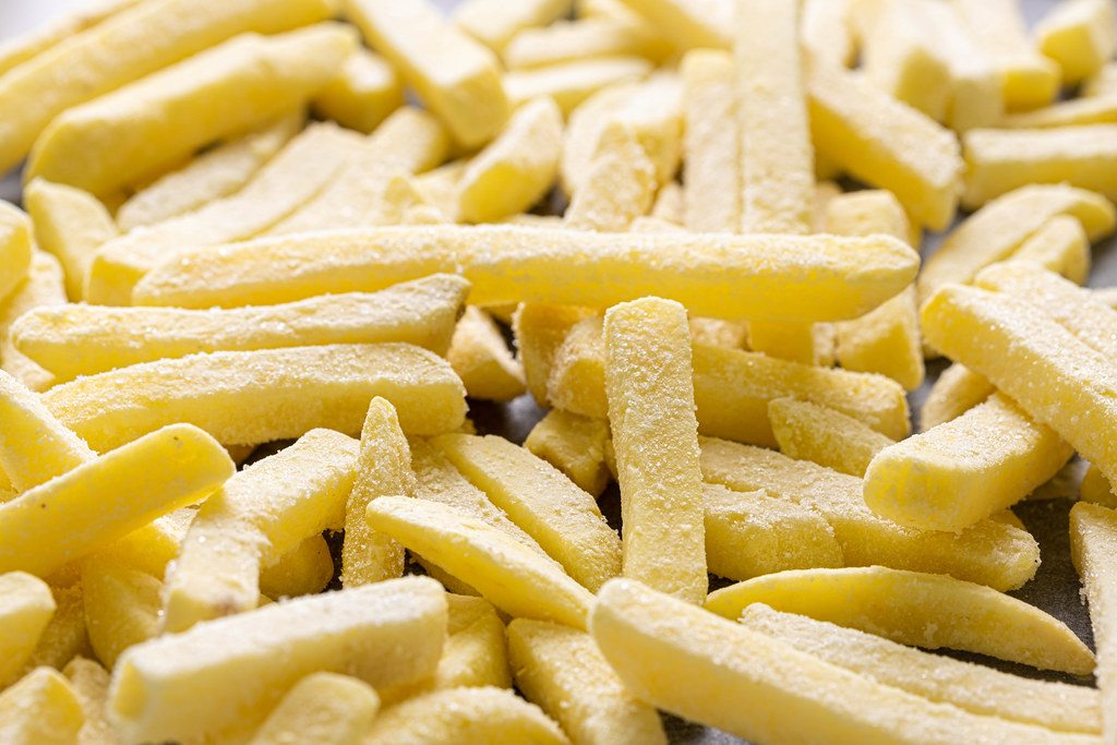 Frozen French Fries ready for frying
