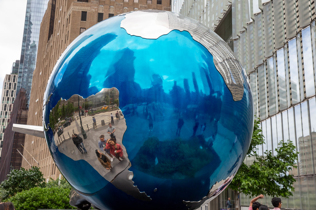 Globe Art Installation in Tribeca: XO World at the World Trade Center