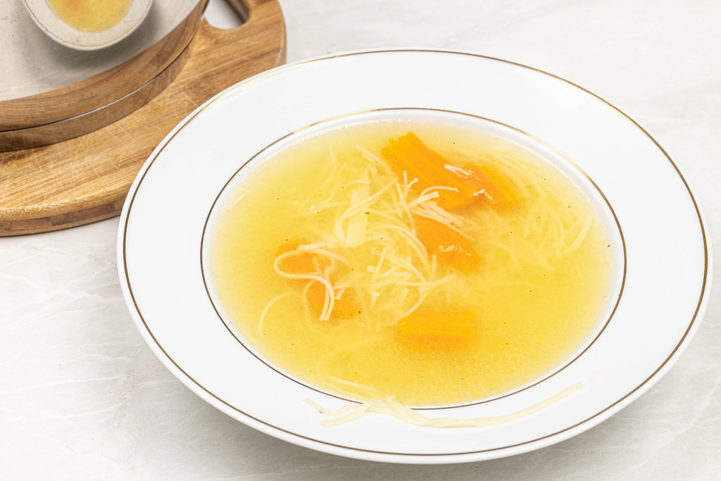Healthy Chicken Soup in the plate