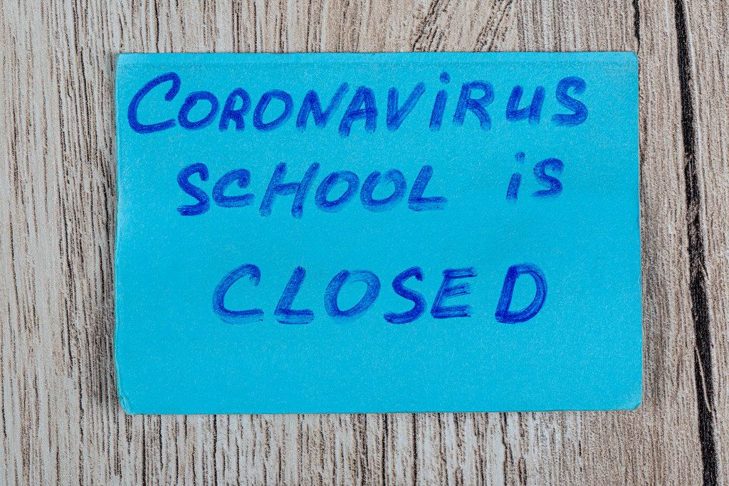 Inscription - coronavirus school is closed