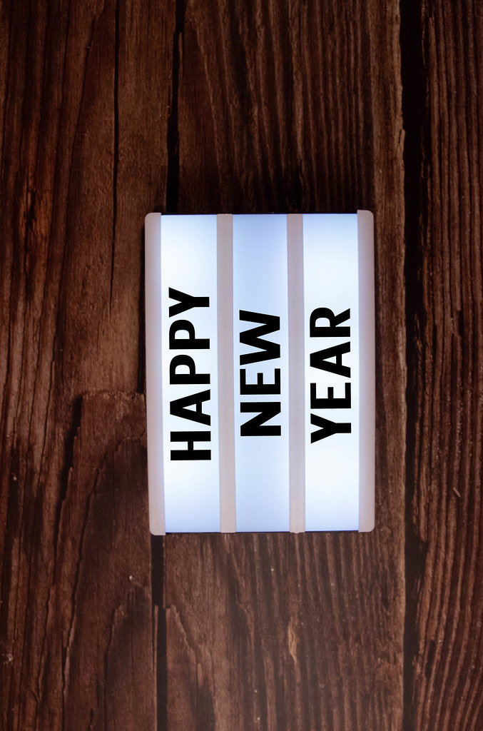 Lightbox with Happy New Year text