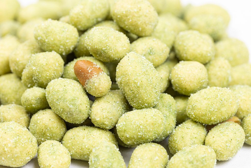 Macro image of Spiced Wasabi Nuts