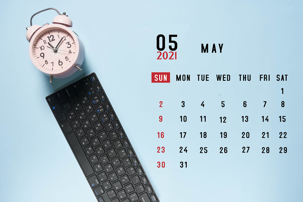 May 2021 monthly calendar