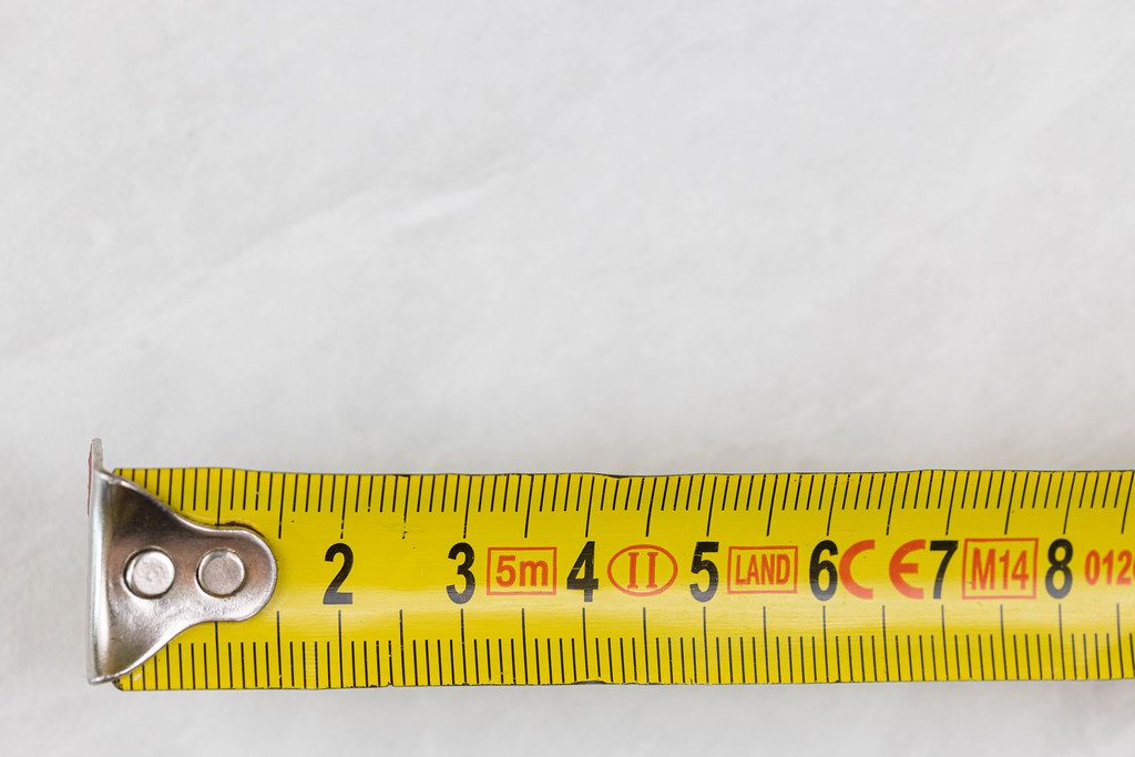 Measuring Tape on the table with copy space