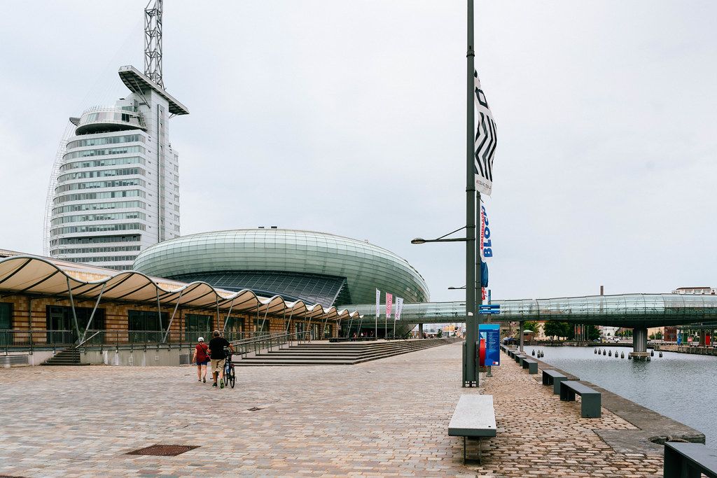 Mein Outlet & Shopping-Center modern architecture complex in Bremerhaven, Germany