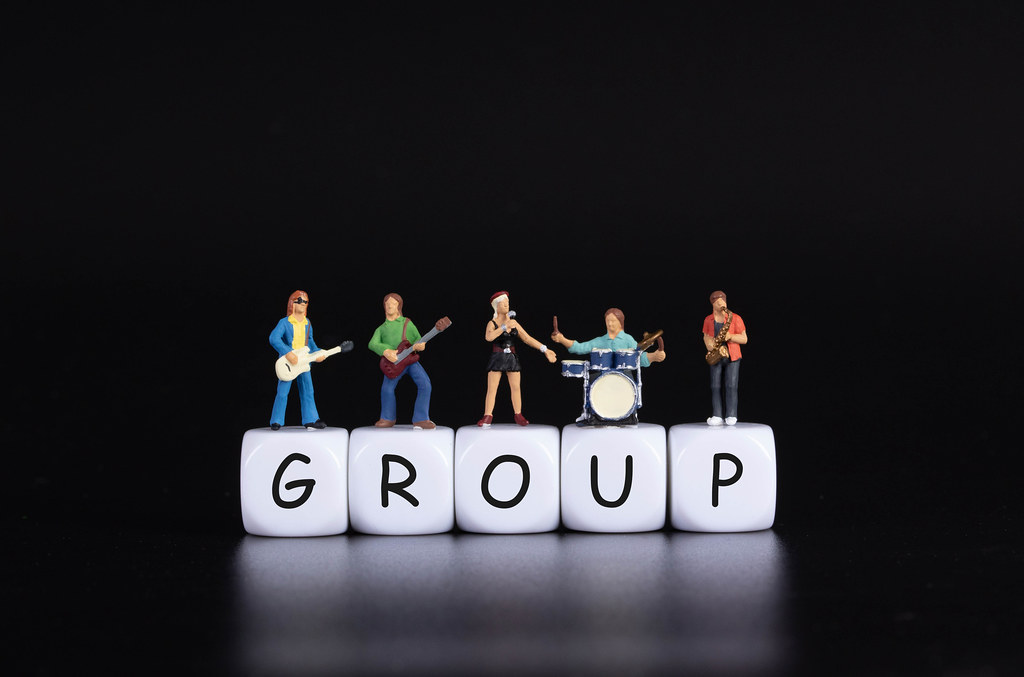Miniature band with Group text