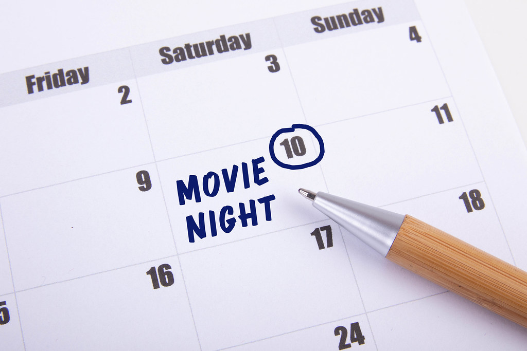 Movie Night date marked on the calendar