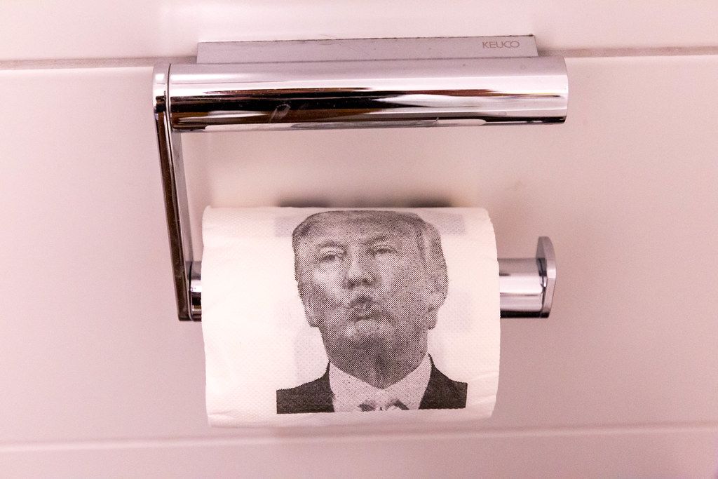 New ideas for your bathroom: toilet paper with US president Donald Trump's face