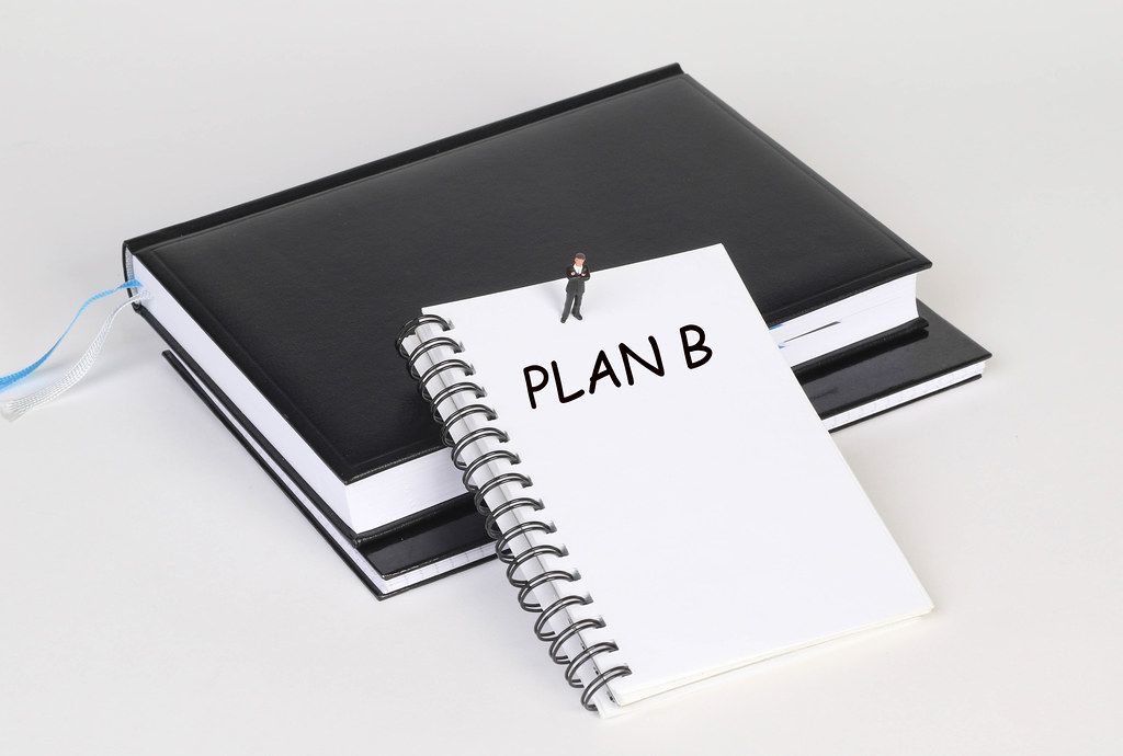 Notebook with Plan B text