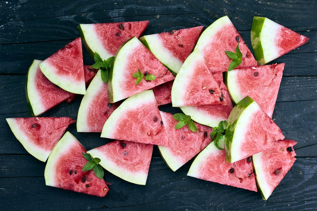 Pile of sweet watermelon slices