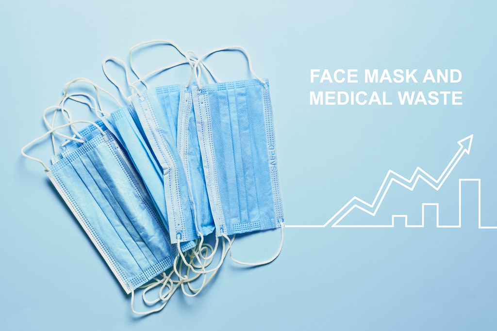 Rising pollution of face masks and medical waste