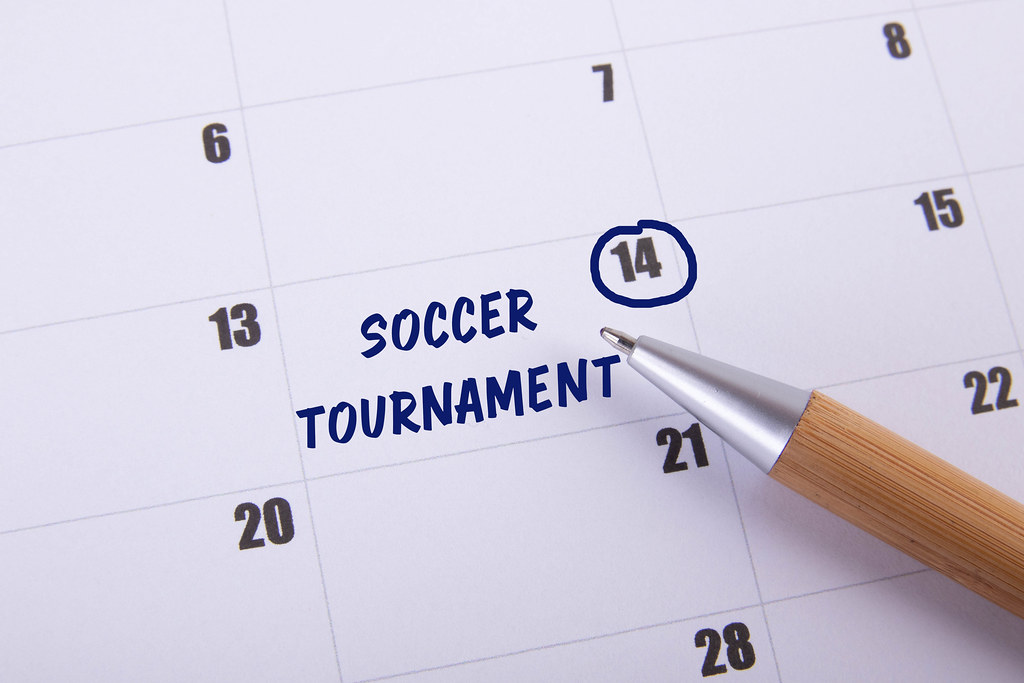 Soccer Tournament date marked on the calendar