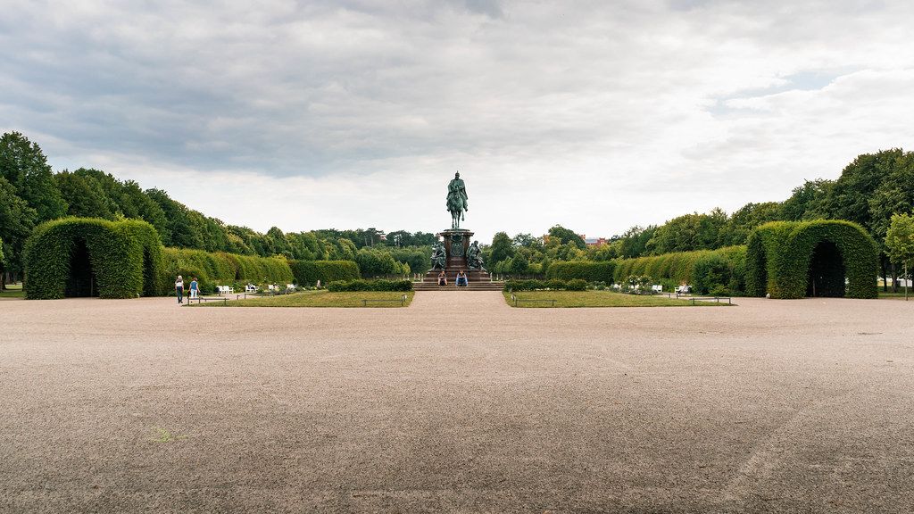 Statue of a Grand Duke of Mecklenburg-Schwerin in his former castle’s garden