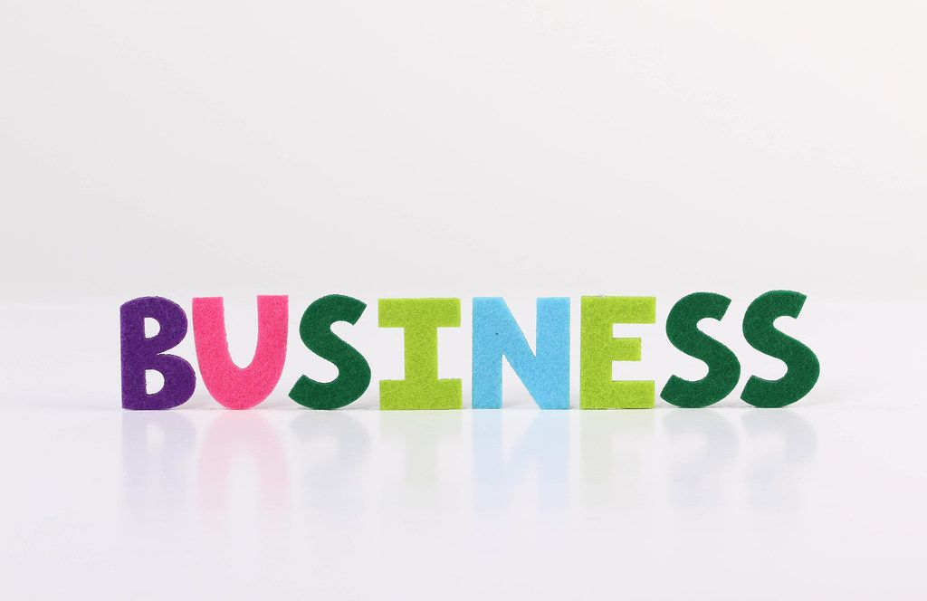 The word Business on white background