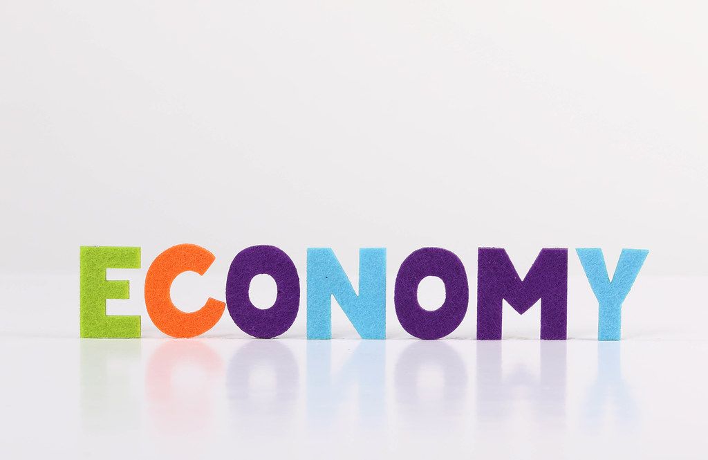 The word Economy on white background