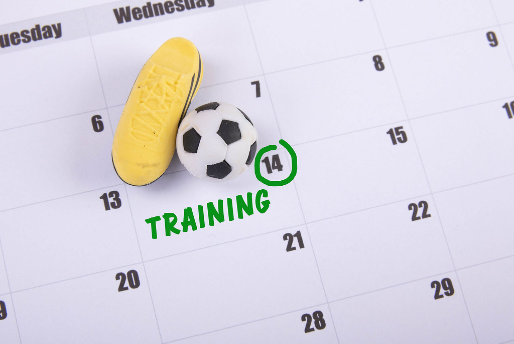 Training date marked on the calendar
