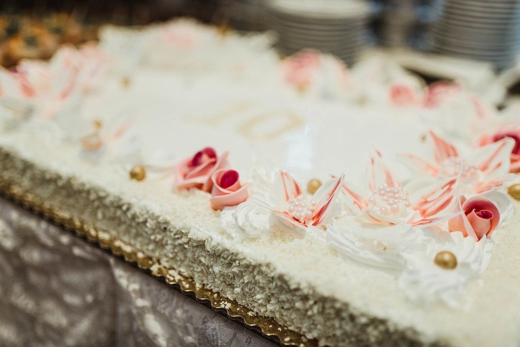 Wedding Cake Decor Sugar Close Up