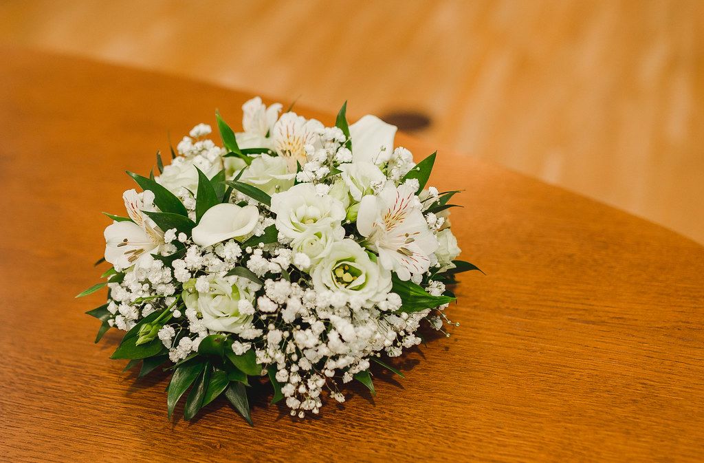 Wedding White Floral Decor WIth Roses