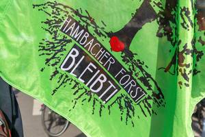 "Hambaches Forst Bleibt!" - Umweltaktivisten bei dem Freitagsprotest "Alle fürs Klima"