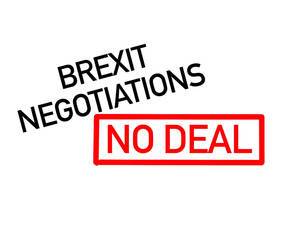 "No deal" - Kein Brexit Deal auf weiß