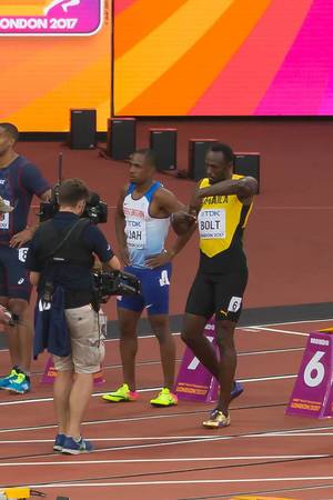 100-Meter-Läufer Usain Bolt bei den IAAF Leichtathletik-Weltmeisterschaften 2017 in London