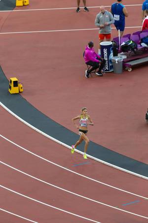 1500-Meter-Läuferinnen Konstanze Klosterhalfen bei den IAAF Leichtathletik-Weltmeisterschaften 2017 in London