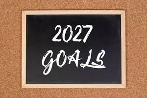 2027 goals on chalkboard