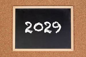 2029 on chalkboard