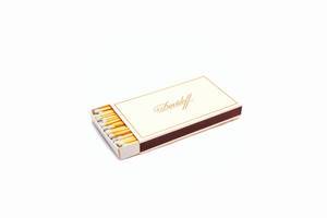 A box of cigar matches on white background