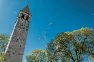 A church tower in Split, Croatia