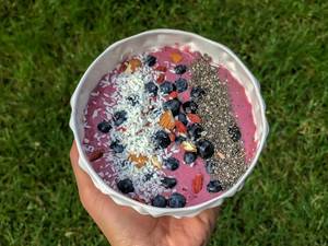 ACAI Bowl with Coconut, Chia, Blueberries and Almonds