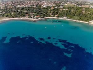 Aerial photo of Afitos and surrounding sea
