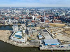 Aerial photo of the Hamburg Cruise Center HafenCity