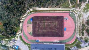Aerial photo of the running track - ASICS Training Camp Mallorca