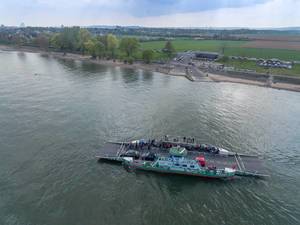 Aerial Photography: Ferry BoatMondorf- Graurheindorf