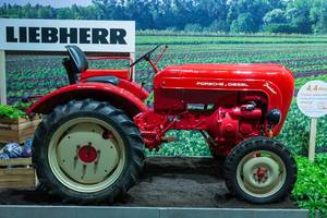 Agriculture at IFA: Red Tractor by Liebherr Porsche - Diesel Junior exhibited