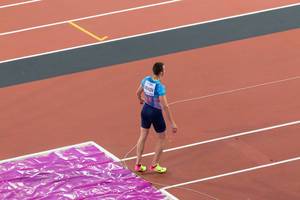 Aleksandr Menkov (Weitsprung) bei den IAAF Leichtathletik-Weltmeisterschaften 2017 in London