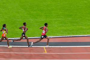 Alice Aprot Nawowuna, Agnes Jebet Tirop und Tirunesh Dibaba (10.000 Meter Lauf) bei den IAAF Leichtathletik-Weltmeisterschaften 2017 in London