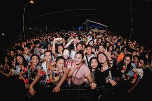 All smiles from the crowd at Dinagyang Music Festival