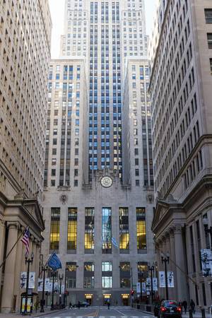 Amerikanischer Wolkenkratzer und Wahrzeichen von Illinois: Chicago Board of Trade