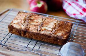 Apple Cake on a Cooling Rack