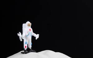 Astronaut standing on the Moon