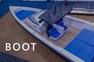 Ausstellung von neuen Bootsmodellen im Rahmen der Boot Düsseldorf